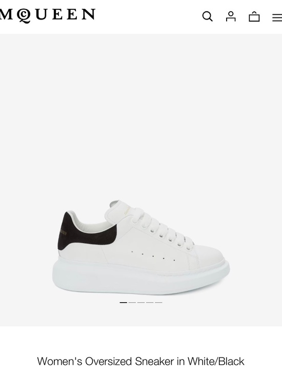 Shoes - Alexander McQueen platform low top sneaker Daim White/Black